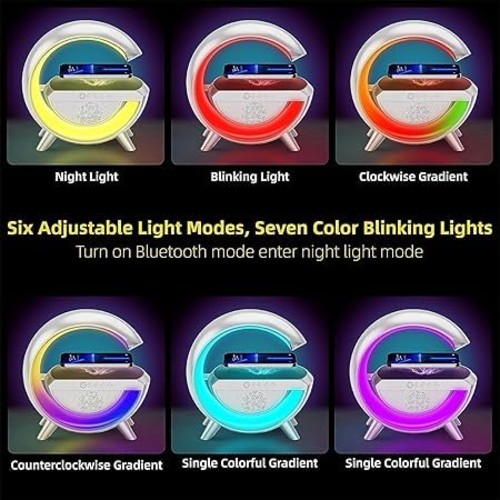 G Shape 3-in-1 Bluetooth Speaker with LED Desk Lamp