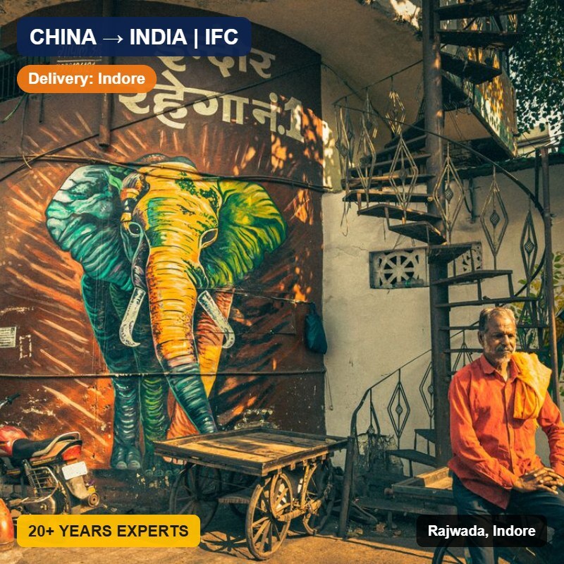 Door to Door Cargo from China to Indore