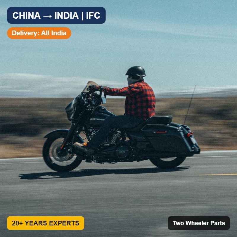 Import Two Wheeler Parts from China to India