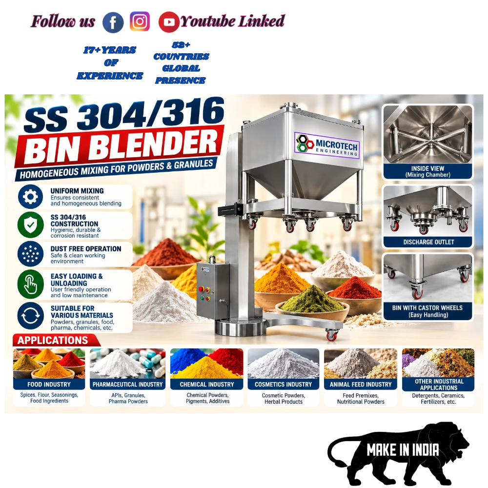 SS 304/316 Bin Blender 