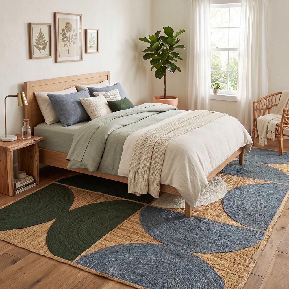 Geometric Jute Rug BRAIDED