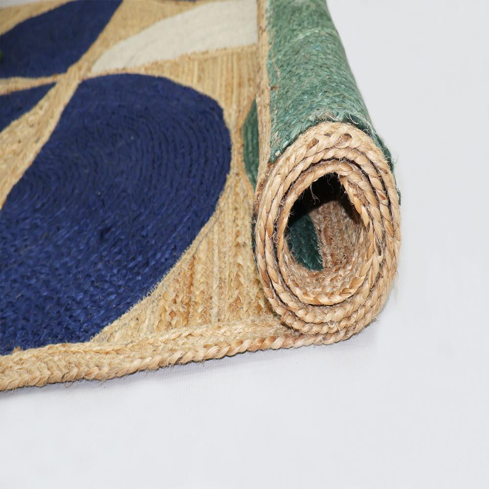 Geometric Natural Jute & Wool Accent Rug