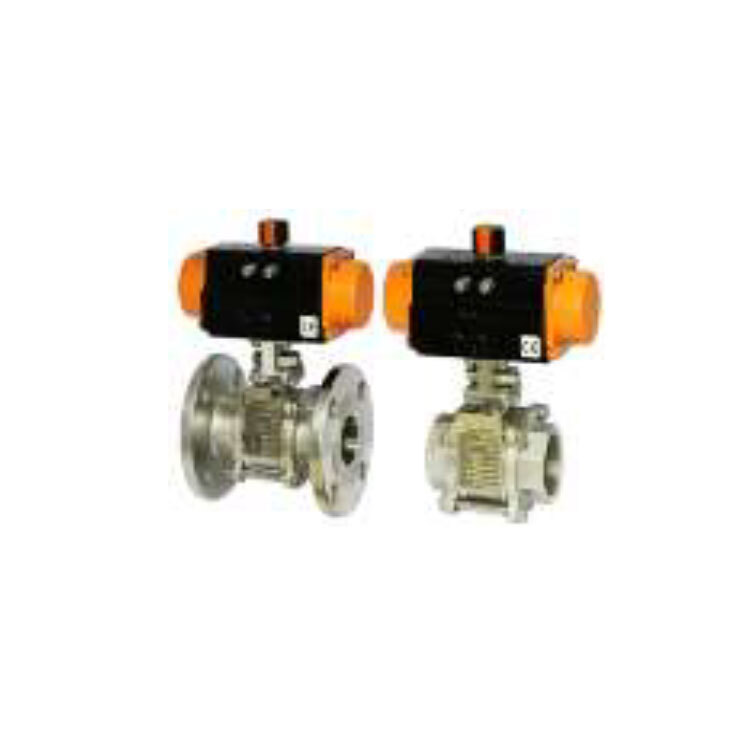 Pneumatic Actuator Operated 3 Pc & 2 Pc Ball Valve