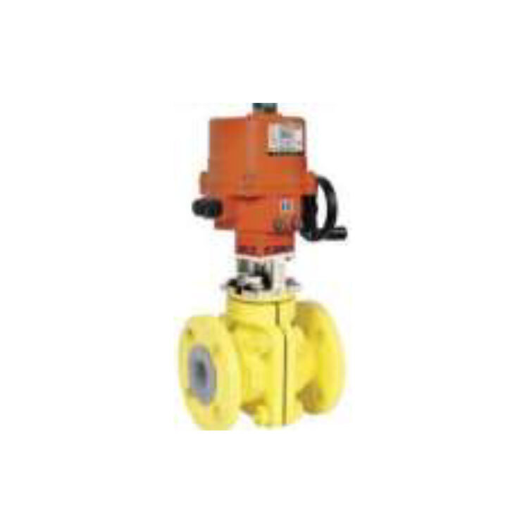 PTFE (FEP-PFA) Lined Ball Valve with Electrical Actuator