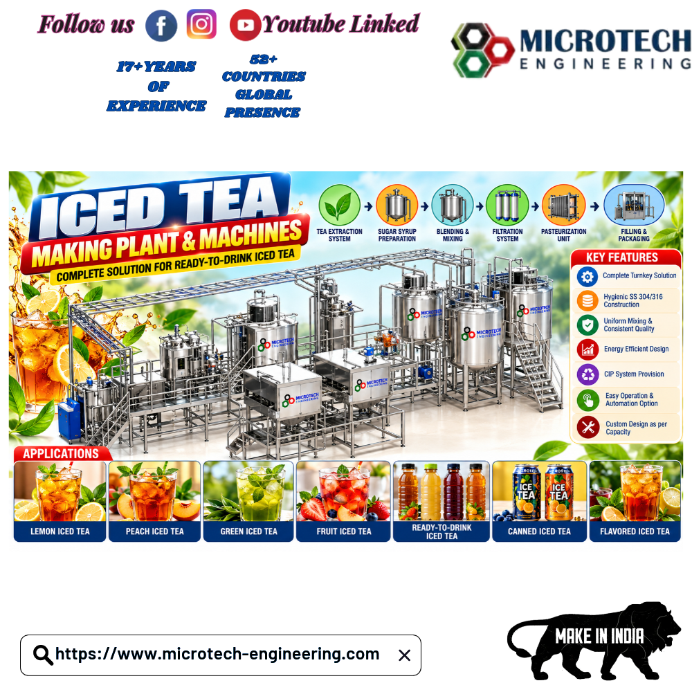 Iced Tea Making Plant  & Machines
