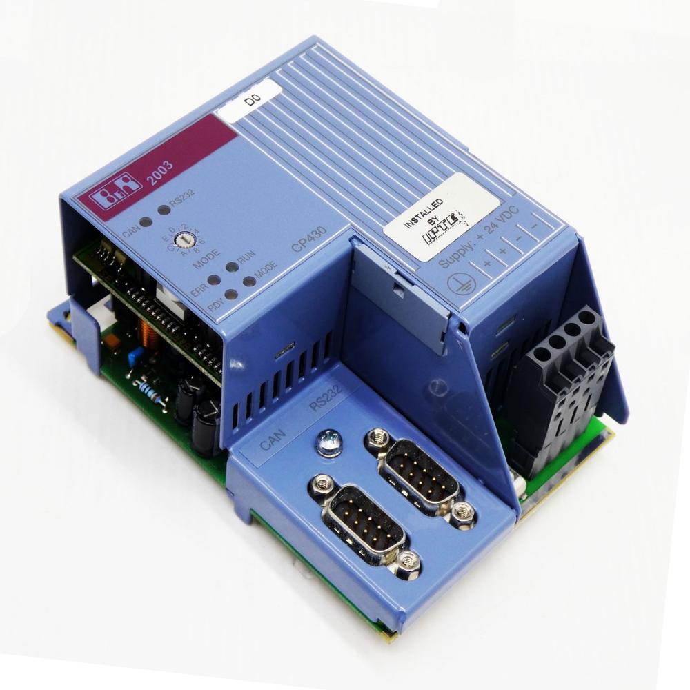 CPU, 100 KB SRAM, 256 KB FlashPROM, 24 VDC, 7 W supply, 1 RS232 interface, 1 CAN interface, CAN: