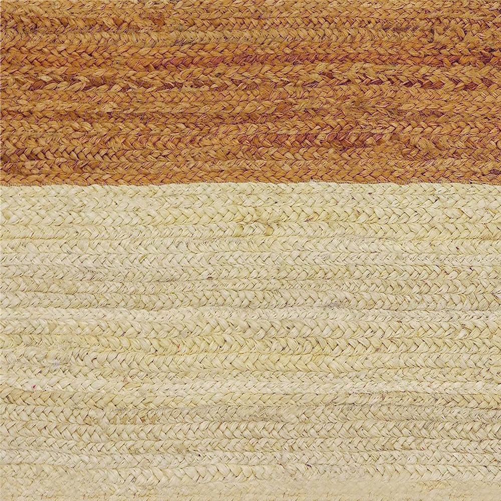 Handcrafted Octagonal Natural and Ivory Jute Runner Rug