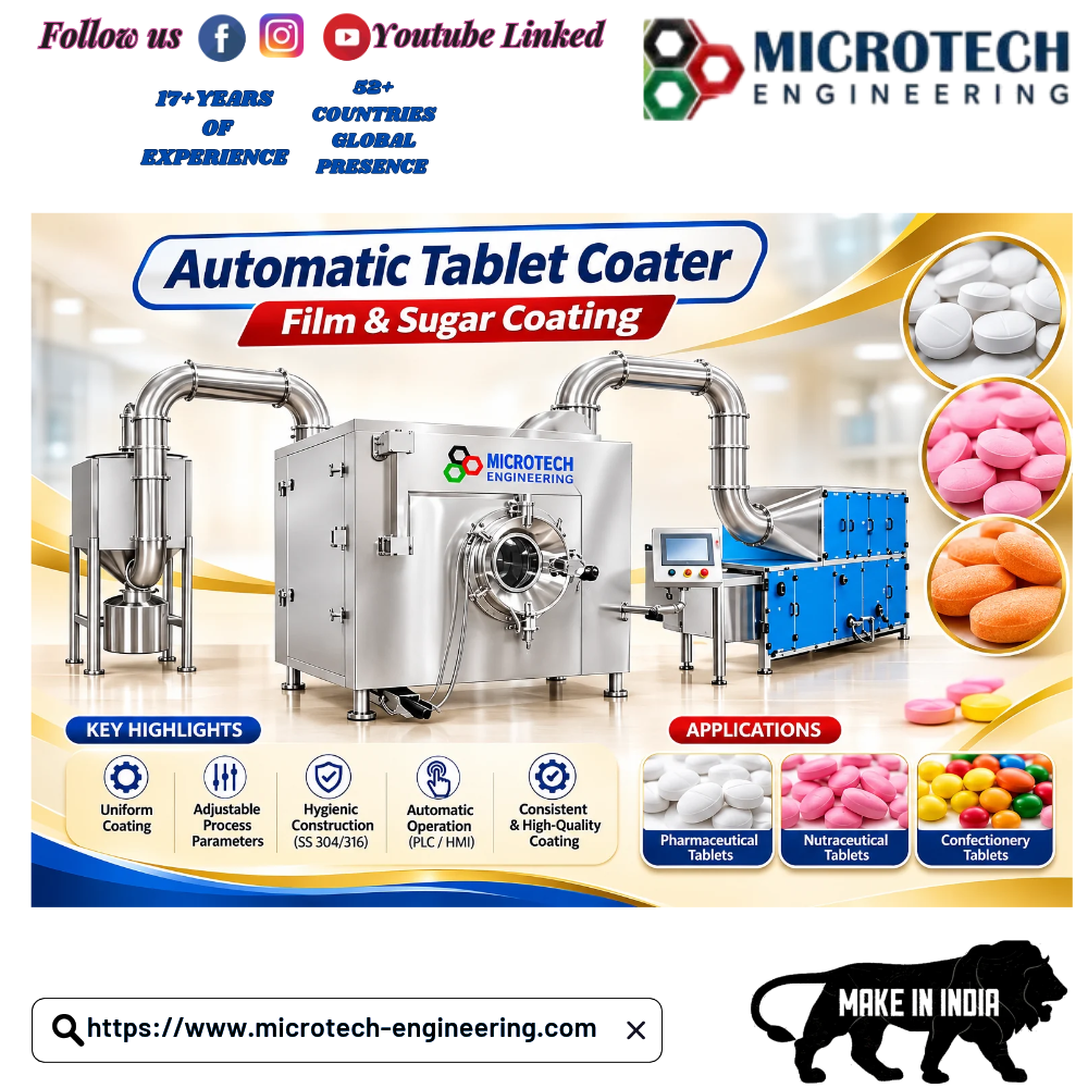 Automatic Tablet Coater- Film & Sugar Coating