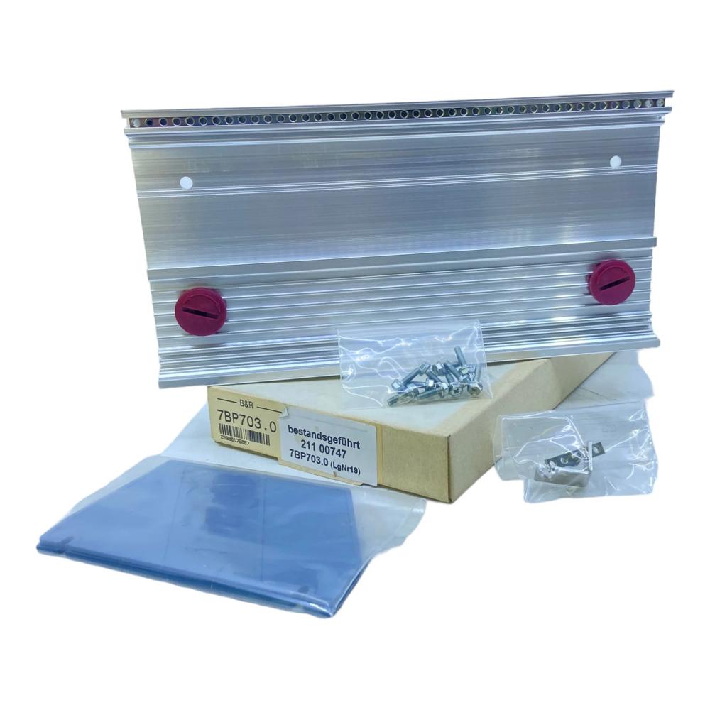Module rack for 3 modules, including left and right side sections