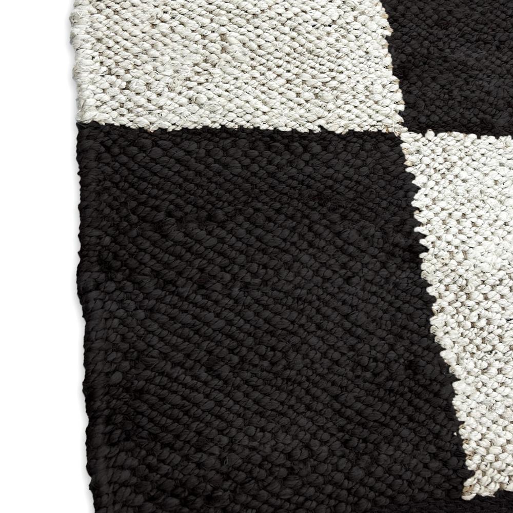 TAITAL Black & White Checkerboard Rug