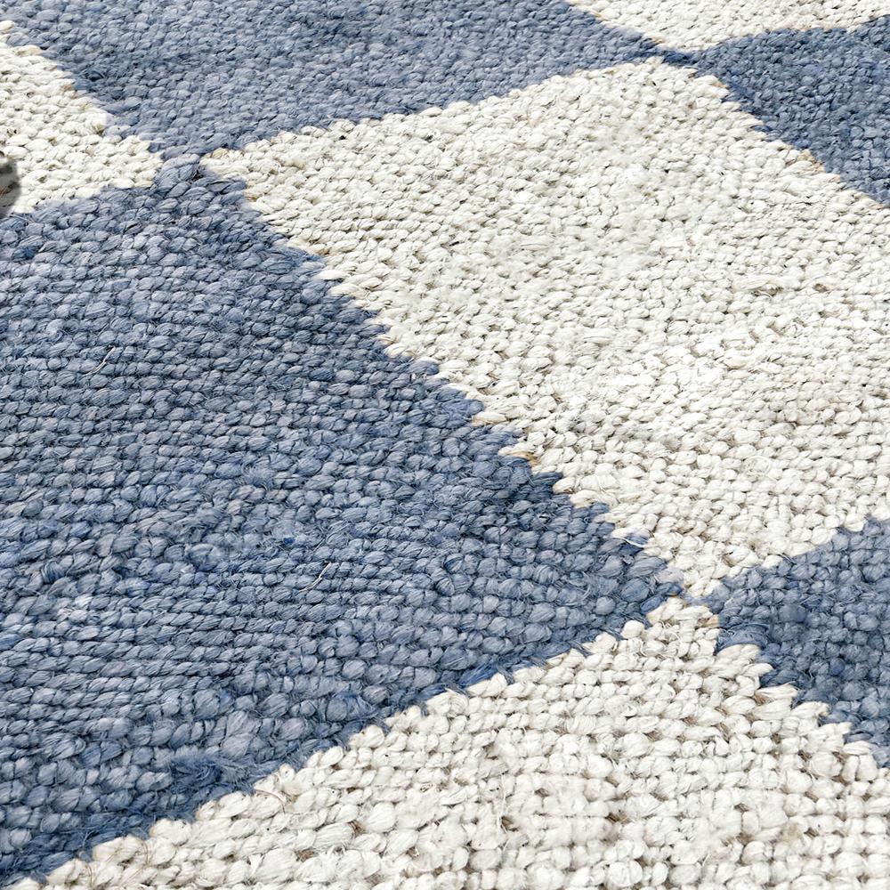 TAITAL Blue & White Checkerboard Rug