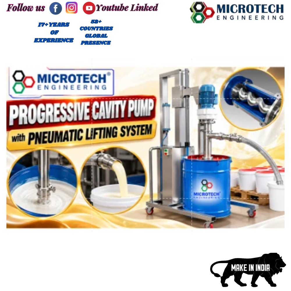 Progressive Cavity Pump with Pneumatic Lifting System