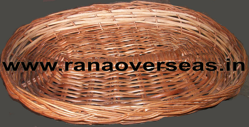 Bamboo Baskets - 31x31x5 cm | Customizable, Polished Brown Finish for Decorative and Kitchen Use