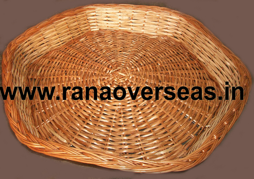 Brown Bamboo Baskets In Hexagonal Shape