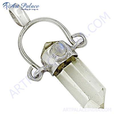 Gracious Fashion Crystal & Rainbow Moonstone 
