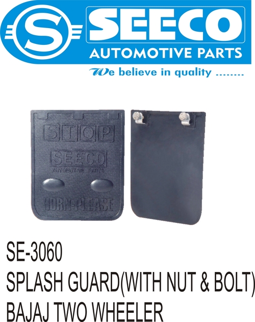 SPLASH GUARD - Rubber, Stainless Steel & Aluminium | Polished Finish, Weight 200-450g, 2-4 Years Working Life, Includes Nut & Bolt