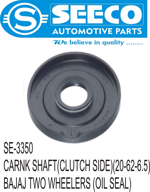 Seeco Oil Seal - Rubber & Plastic, Polished Finish, Patent Wave Seal Lip Design for Automotive Use