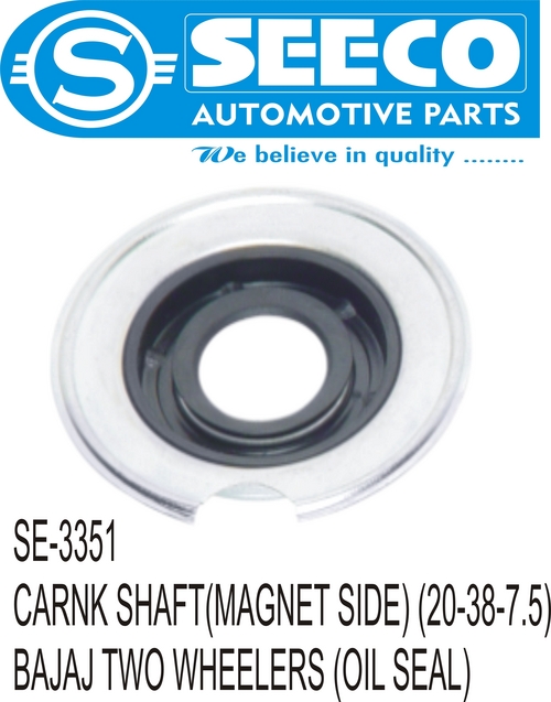 CRANK SHAFT (MAGNET SIDE) - Rubber, Metal & Plastic , Wave Seal Lip Design for Automotive Use, Polished Finish, 0.5 - 50 kg Weight