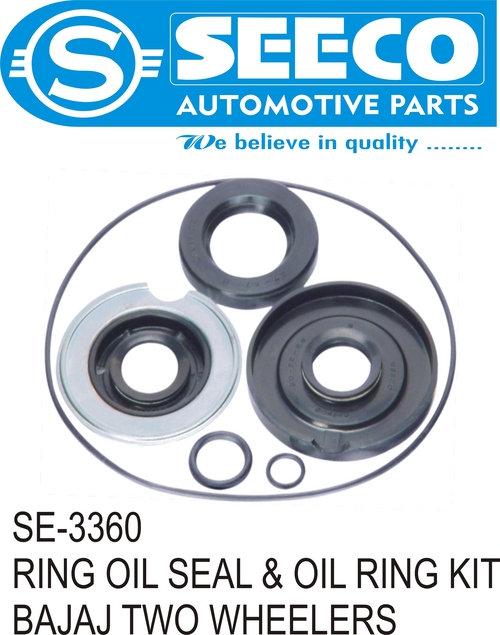 OIL SEALS & O RING KIT - Rubber | 0.5 - 50 Grams, Polished Finish, Wave Seal Lip Design for Fluid Retention, Contaminant Exclusion, and Pressure Confinement