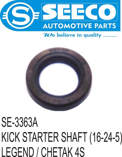 KICK STARTER SHAFT - Cast Iron, Polished Silver Finish, Weight: 6.7 lbs | Wave Seal Lip Design for Enhanced Lubricant Retention and Contaminant Exclusion