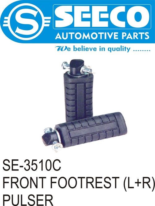 Front Footrest Complete - Rubber Material, Weight 200-250 Grams, Polished Finish | Durable Design for 5-10 Years of Use