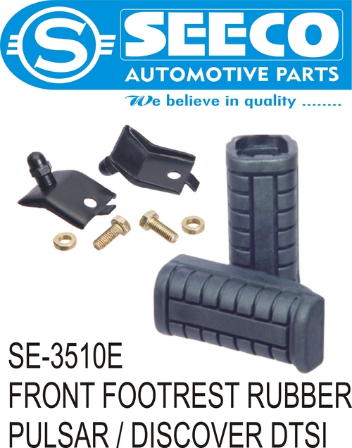 Front Footrest Rubber (With Patti Kit) Length: 3-5 Inch (In)
