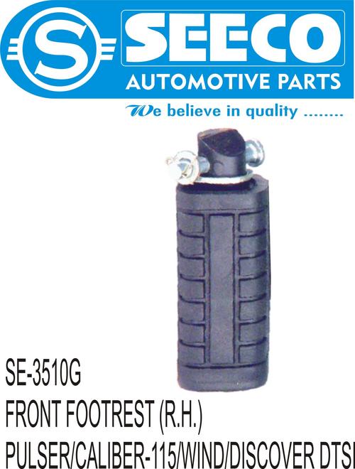 Front Footrest Complete - Rubber Material, 200-250 Grams Weight | Polished Finish, 5-10 Years Working Life, Quality Performance