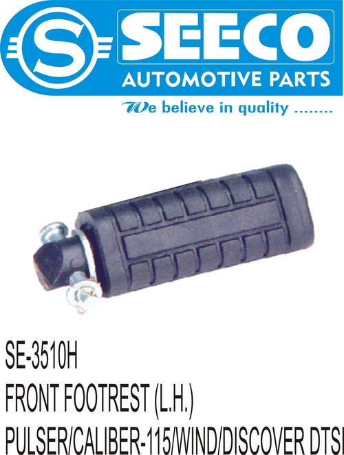 FRONT FOOTREST COMPLETE (L.H.) - Rubber Material, Weight: 200-250 Grams, Working Life: 5-10 Years | Polished Finish, Designed for Enhanced Durability