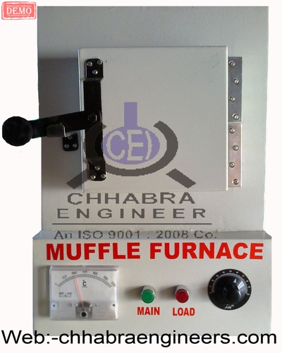 Muffle Furnace - Mild Steel, 225x100x100 mm to 475x175x125 mm Sizes, White | High-Temperature Operation Up to 1000°C, Ideal for Chemical and Pharma Industries