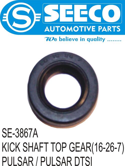 KICK SHAFT TOP GEAR - Polished Steel, 200-450 Grams | Wave Seal Lip Design for Lubricant Retention, Contaminant Exclusion, and Pressure Confinement