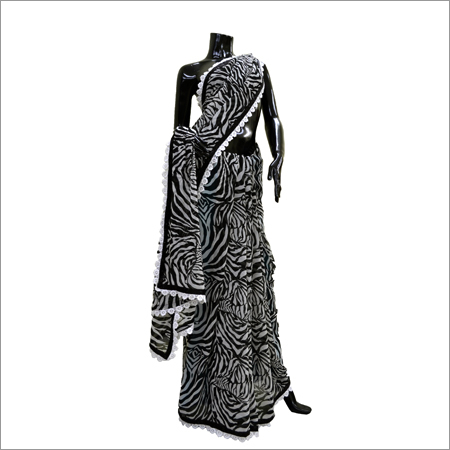 शुद्ध जॉर्जेट साड़ी