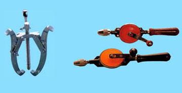 बीयरिंग पुलर और हैंड ड्रिल मशीन