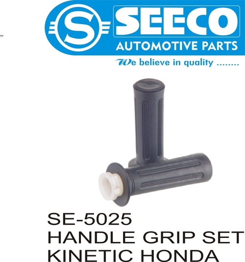 Handle Grip Set - Rubber & Plastic, Powder Coated Finish for Two Wheelers, Weighing 10-70 Grams