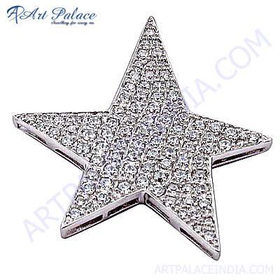 कमाल !! स्टार स्टाइल क्यूबिक जिरकोनिया सिल्वर पेंडेंट
