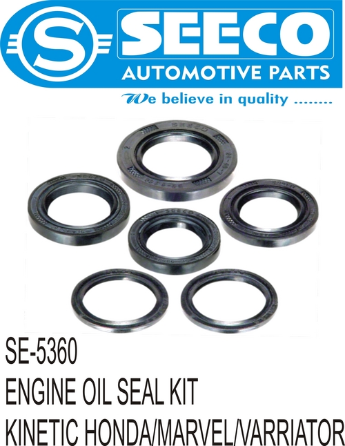ENGINE OIL SEAL KIT - PU & Rubber , Galvanized Finish, Polished Surface, 9-10 Years Working Life, Patented Wave Seal Design for Enhanced Lubrication
