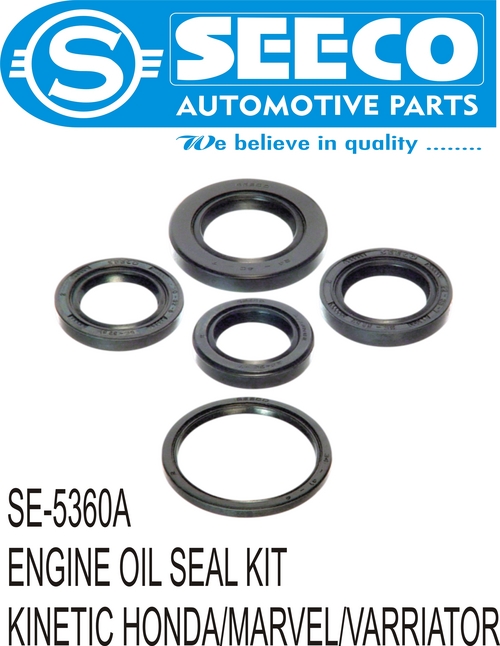 ENGINE OIL SEAL KIT - PU & Rubber, Polished Finish | Wave Seal Lip Design, 9-10 Year Working Life, Retains Lubricants, Excludes Contaminants