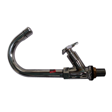Sink Cock - Brass 150mm Chrome, Wall Mounted, 5L/min Flow Rate, Corrosion Resistant, Water Efficient