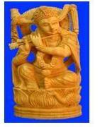 भगवान की लकड़ी की आकृति