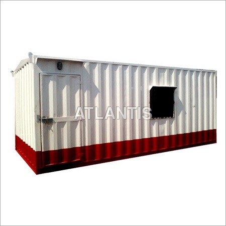 White & Blue Designed Portable Cabin