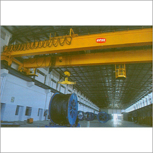 Double Girder EOT Crane - Mild Steel, 220-440 Voltage | Yellow, Electric Drive, Automatic, Computerized