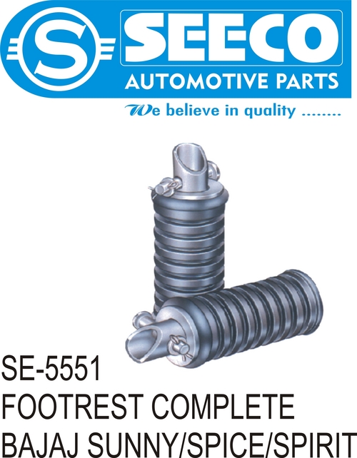 FOOTREST COMPLETE - Steel & Rubber, 50-150 Grams , Wave Seal Lip Design, Lubricant Retention, Contaminant Exclusion, Long Lasting (8-10 Years)