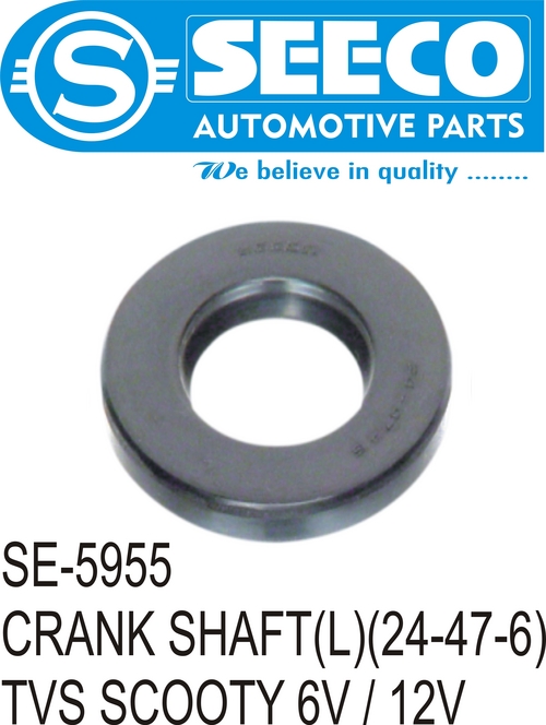 CRANK SHAFT - PU & Rubber, Polished Finish, 50-110 Grams | Wave Seal Lip Design, Retains Lubricants, Excludes Contaminants, Long Life