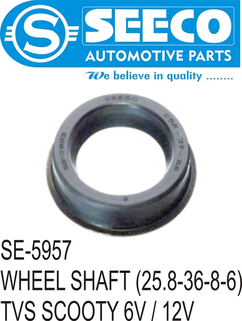 WHEEL SHAFT - PU & Rubber, 50-110 Grams , Polished Finish, Wave Seal Lip Design for Enhanced Lubricant Retention & Contaminant Exclusion