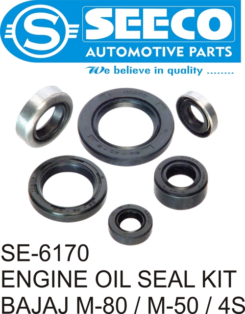 Engine Oil Seal Kit - PU & Rubber, 50-150 Weight Range | Wave Seal Lip Design, 8-10 Year Life