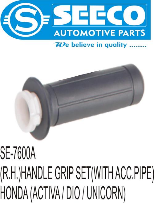 R.H. HANDLE GRIP WITH ACC. PIPE - Rubber and Plastic Material, 10-50 Grams Weight | Patented Wave Seal Lip Design for Optimal Lubricant Retention