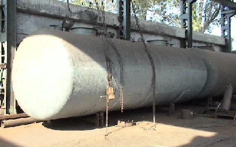 M.S रबड़ लाइनिंग FRP कोटेड स्टोरेज टैंक