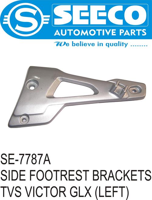 SIDE FOOTREST BRACKETS (LEFT) - Mild Steel & Stainless Steel, 200-350 Grams Weight, 5-10 Years Working Life, Polished Finish