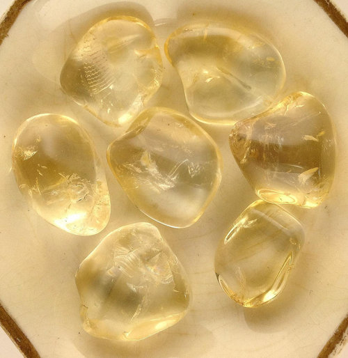 Citrine Tumble Stones - Natural Rock Gemstones, Size 15mm | Customisable Shapes: Emerald Cut, Heart Cut, Marquise Cut, Round Brilliant Cut