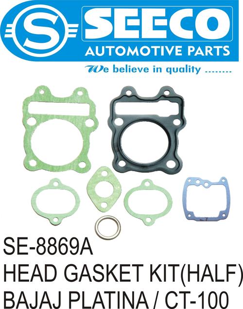 HEAD GASKET KIT (HALF KIT/DECARBONISING GASKET SET) - Stainless Steel & Rubber, Polished Finish, Model No: A14(1400), Weight: 100-400g