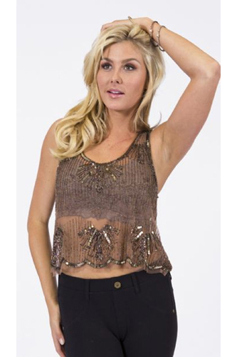 Grey Ladies Designer Tops